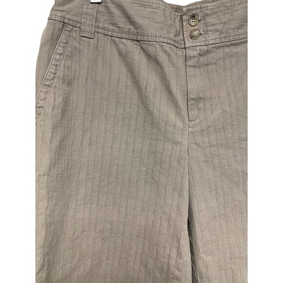 Banana Republic Women's Bermuda Walking Shorts Tan Textured Size 12 100% Cotton - Picture 2 of 9